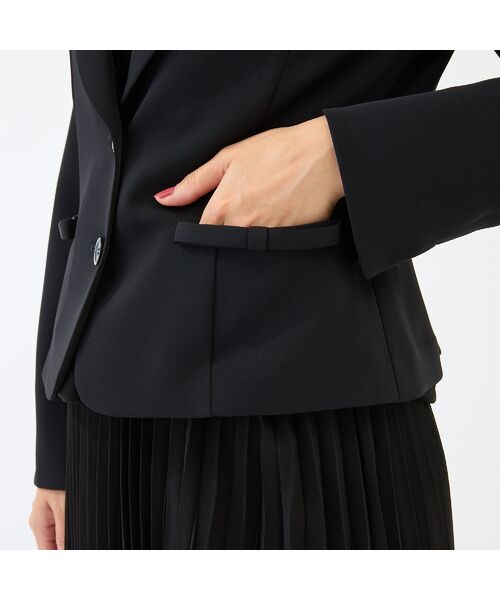 Rose Tiara / ローズティアラ テーラードジャケット | 【接触冷感/シワになりにくい】リボンポケットテーラードジャケット | 詳細2