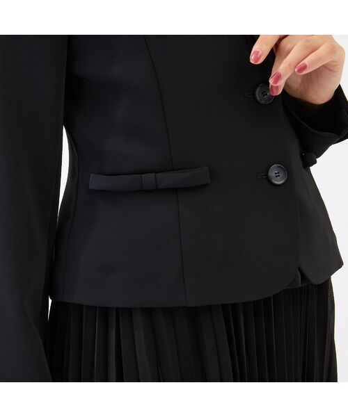 Rose Tiara / ローズティアラ テーラードジャケット | 【接触冷感/シワになりにくい】リボンポケットテーラードジャケット | 詳細3