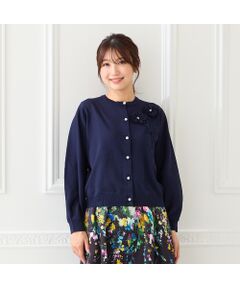 Rose Tiara / ローズティアラ ニット・セーター | 立体フラワーモチーフニットカーディガン