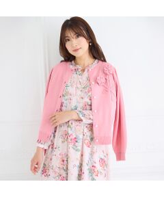 Rose Tiara / ローズティアラ ニット・セーター | 立体フラワーモチーフニットカーディガン