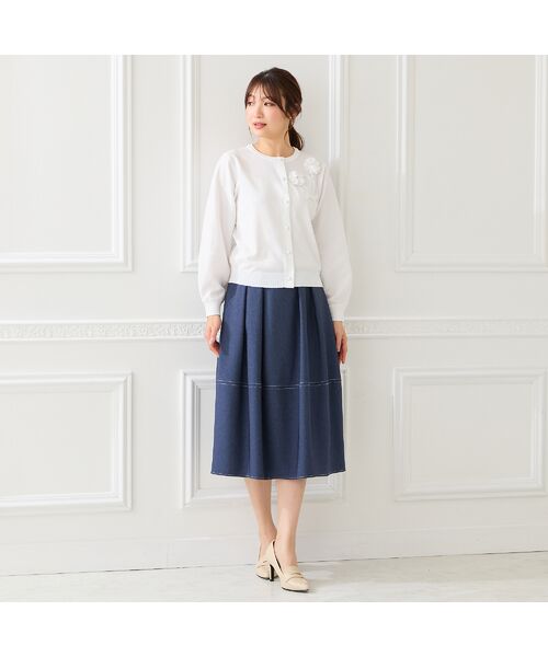 Rose Tiara / ローズティアラ ニット・セーター | 立体フラワーモチーフニットカーディガン | 詳細2