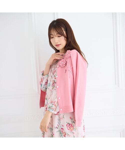 Rose Tiara / ローズティアラ ニット・セーター | 立体フラワーモチーフニットカーディガン | 詳細5