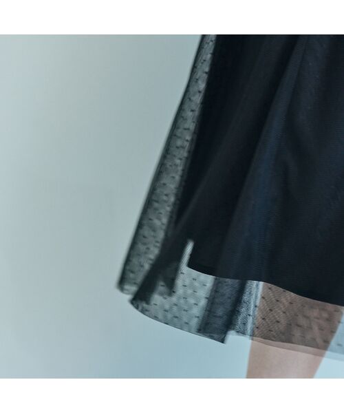 Rose Tiara / ローズティアラ ミニ丈・ひざ丈ワンピース | タフタリボンチュールドッキングワンピース | 詳細8