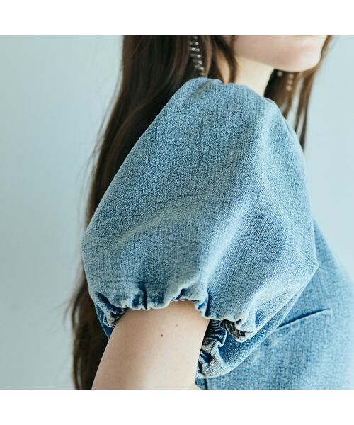 Rose Tiara / ローズティアラ ミニ丈・ひざ丈ワンピース | ライトデニムボリュームスリーブワンピース | 詳細11