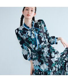 Rose Tiara / ローズティアラ ミニ丈・ひざ丈ワンピース | アジサイプリントワンピース