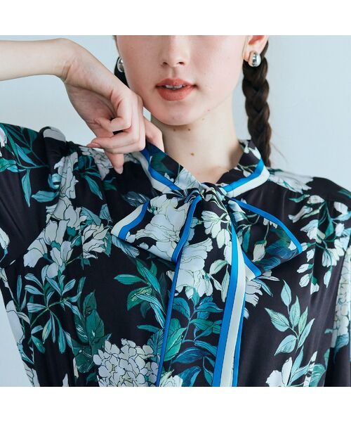 Rose Tiara / ローズティアラ ミニ丈・ひざ丈ワンピース | アジサイプリントワンピース | 詳細14