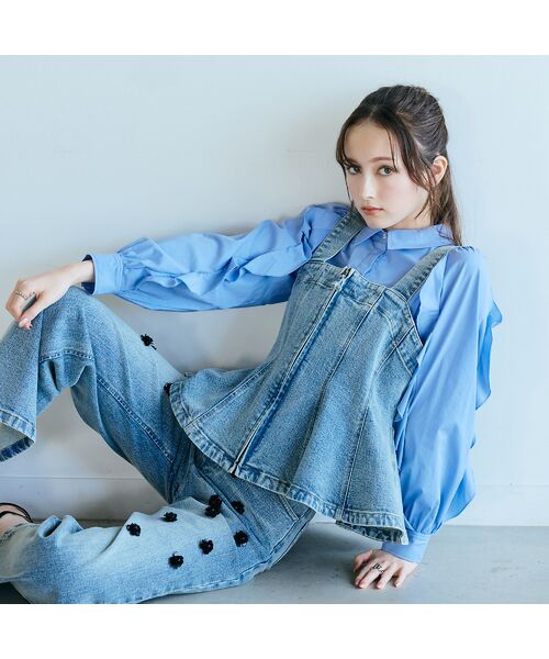 Rose Tiara / ローズティアラ その他トップス | デニム裾フレアビスチェ | 詳細1