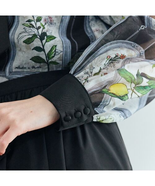 Rose Tiara / ローズティアラ シャツ・ブラウス | フラワーフレームプリントブラウス | 詳細3