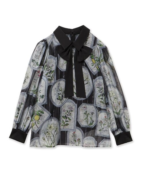 Rose Tiara / ローズティアラ シャツ・ブラウス | フラワーフレームプリントブラウス | 詳細16
