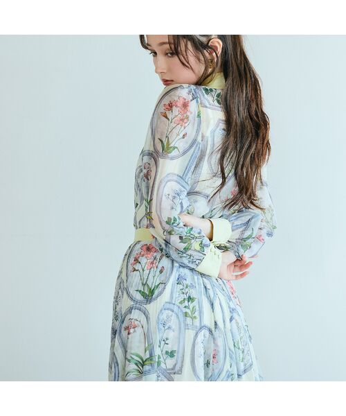 Rose Tiara / ローズティアラ シャツ・ブラウス | フラワーフレームプリントブラウス | 詳細11