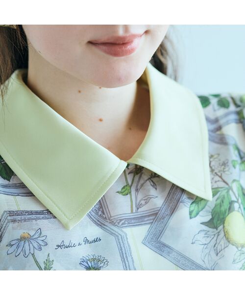 Rose Tiara / ローズティアラ シャツ・ブラウス | フラワーフレームプリントブラウス | 詳細13