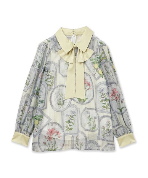 Rose Tiara / ローズティアラ シャツ・ブラウス | フラワーフレームプリントブラウス | 詳細15