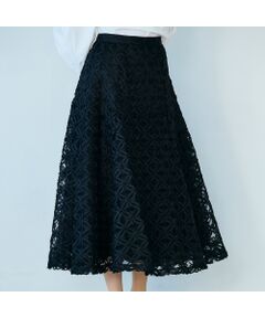 Rose Tiara / ローズティアラ ミニ・ひざ丈スカート | フラワー立体刺繍スカート