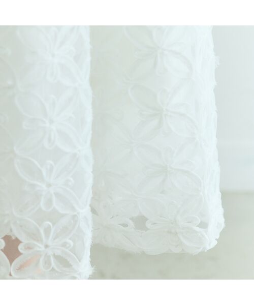 Rose Tiara / ローズティアラ ミニ・ひざ丈スカート | フラワー立体刺繍スカート | 詳細3