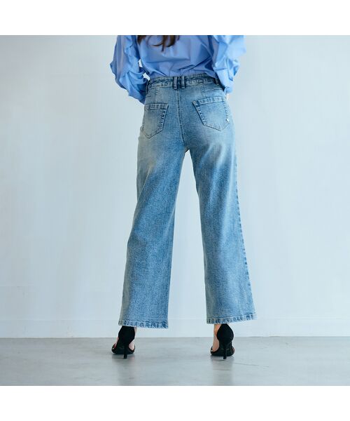 Rose Tiara / ローズティアラ デニムパンツ | ビジュー付きブーツカットデニム | 詳細6