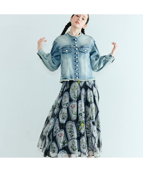 Rose Tiara / ローズティアラ Gジャン・デニムジャケット | パール釦デニムジャケット | 詳細7