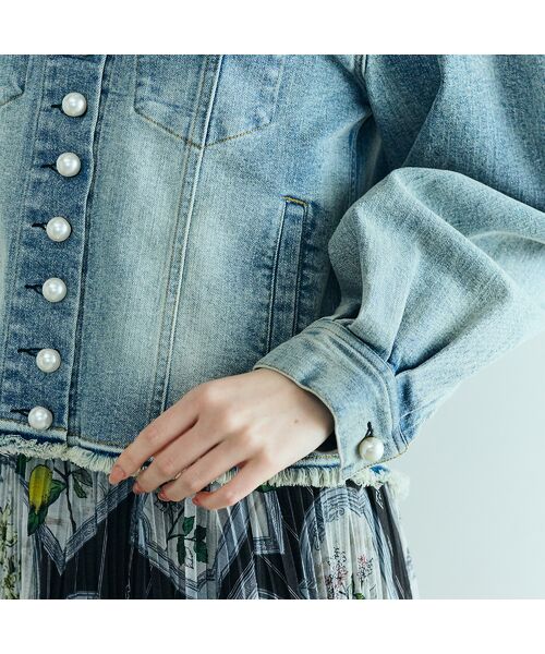 Rose Tiara / ローズティアラ Gジャン・デニムジャケット | パール釦デニムジャケット | 詳細9