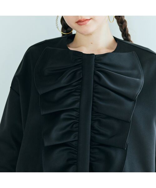 Rose Tiara / ローズティアラ その他アウター | リボンフリルコクーンコートジャケット | 詳細14