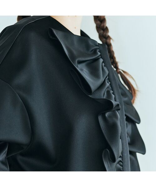 Rose Tiara / ローズティアラ その他アウター | リボンフリルコクーンコートジャケット | 詳細16