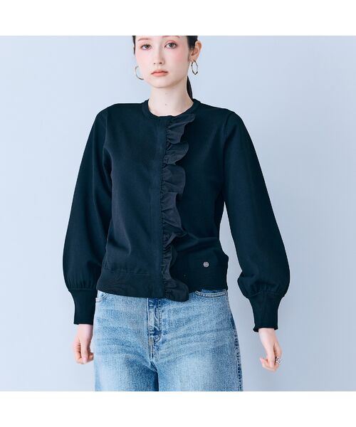 Rose Tiara / ローズティアラ ニット・セーター | フリル付き釦開きカーディガン | 詳細9