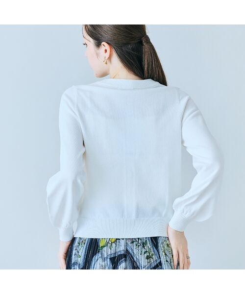 Rose Tiara / ローズティアラ ニット・セーター | フラワーレースはめ込みニットカーディガン | 詳細4