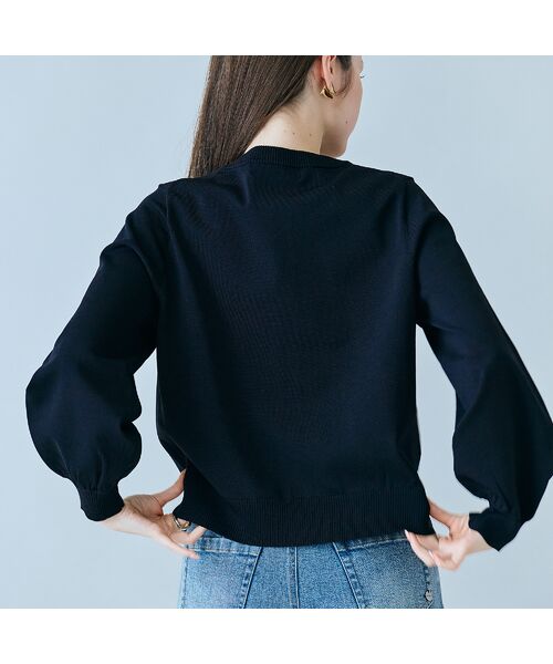 Rose Tiara / ローズティアラ ニット・セーター | フラワーレースはめ込みニットカーディガン | 詳細9