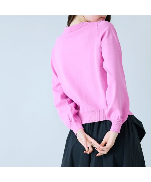 Rose Tiara / ローズティアラ ニット・セーター | フラワーレースはめ込みニットカーディガン | 詳細12