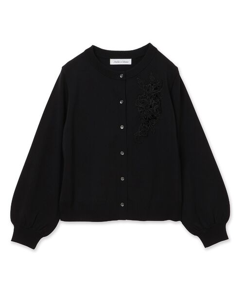 Rose Tiara / ローズティアラ ニット・セーター | フラワーレースはめ込みニットカーディガン | 詳細17