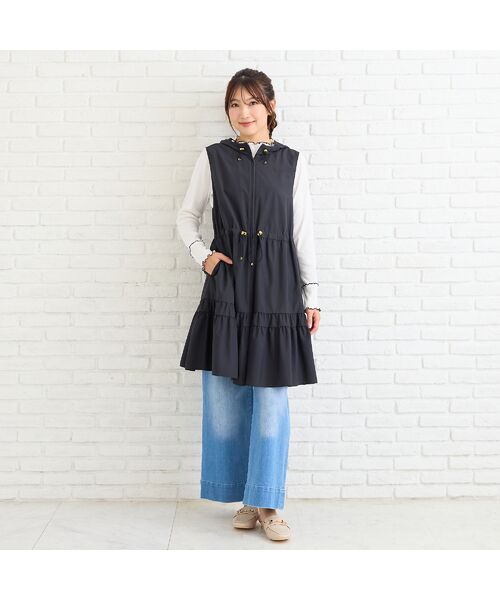 Rose Tiara / ローズティアラ ベスト | 【人気追加】【LIMONTA】【防水/防風/透湿/花粉防止】フレアジレ | 詳細1