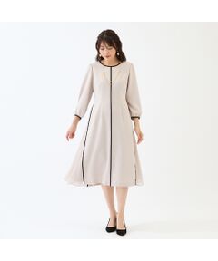 Rose Tiara / ローズティアラ ミニ丈・ひざ丈ワンピース | 【接触冷感/シワになりにくい】サイド切替えワンピース