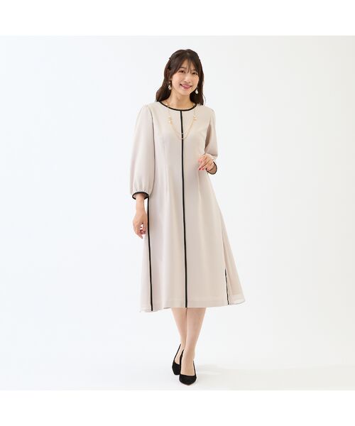 Rose Tiara / ローズティアラ ミニ丈・ひざ丈ワンピース | 【接触冷感/シワになりにくい】サイド切替えワンピース | 詳細1