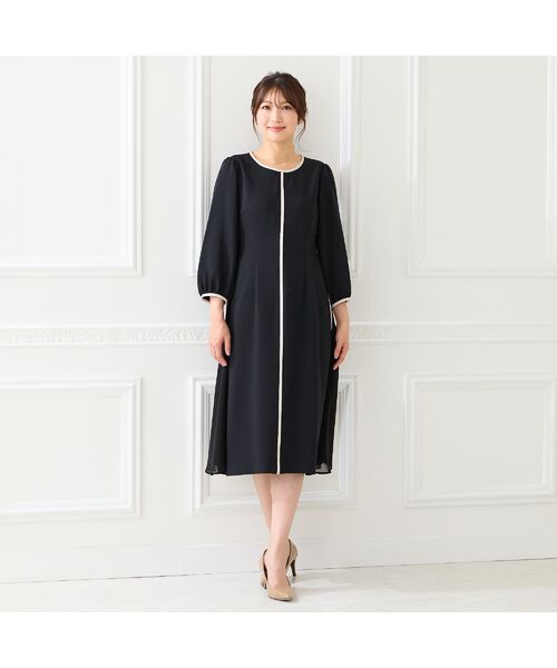 Rose Tiara / ローズティアラ ミニ丈・ひざ丈ワンピース | 【接触冷感/シワになりにくい】サイド切替えワンピース | 詳細5