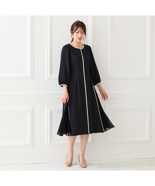 Rose Tiara / ローズティアラ ミニ丈・ひざ丈ワンピース | 【接触冷感/シワになりにくい】サイド切替えワンピース | 詳細6