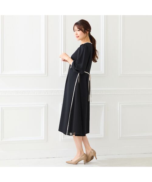 Rose Tiara / ローズティアラ ミニ丈・ひざ丈ワンピース | 【接触冷感/シワになりにくい】サイド切替えワンピース | 詳細7