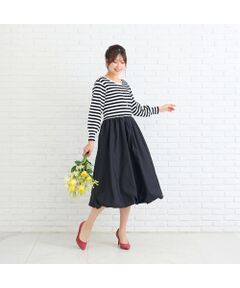 Rose Tiara / ローズティアラ ミニ丈・ひざ丈ワンピース | ニットドッキングワンピース