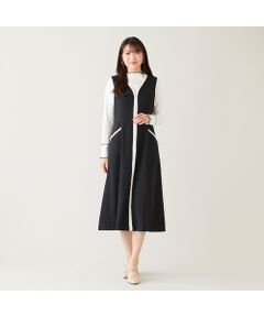 Rose Tiara / ローズティアラ ミニ丈・ひざ丈ワンピース | 【接触冷感/UVカット/防シワ】リネンライクジャンパースカート