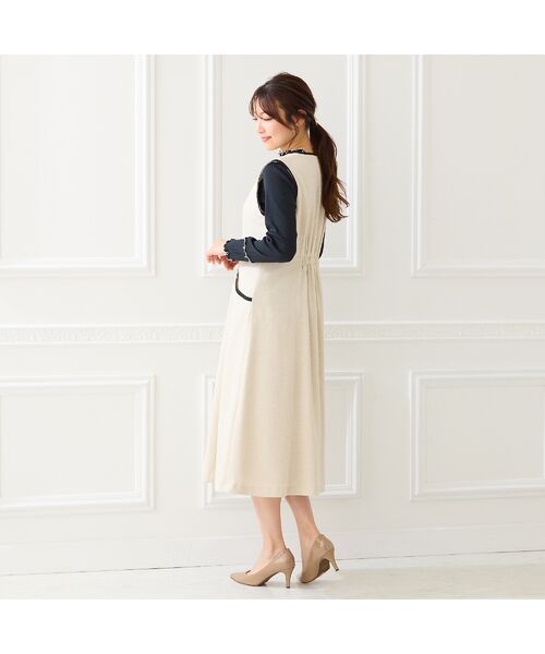 Rose Tiara / ローズティアラ ミニ丈・ひざ丈ワンピース | 【接触冷感/UVカット/防シワ】リネンライクジャンパースカート | 詳細2
