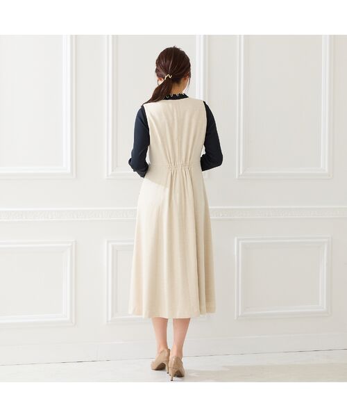 Rose Tiara / ローズティアラ ミニ丈・ひざ丈ワンピース | 【接触冷感/UVカット/防シワ】リネンライクジャンパースカート | 詳細4