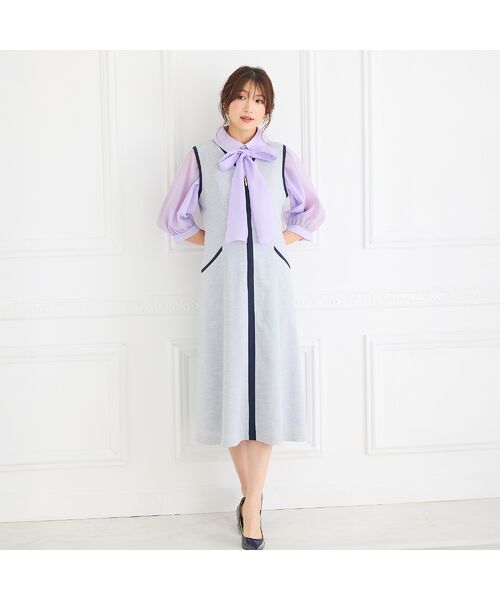 Rose Tiara / ローズティアラ ミニ丈・ひざ丈ワンピース | 【接触冷感/UVカット/防シワ】リネンライクジャンパースカート | 詳細5