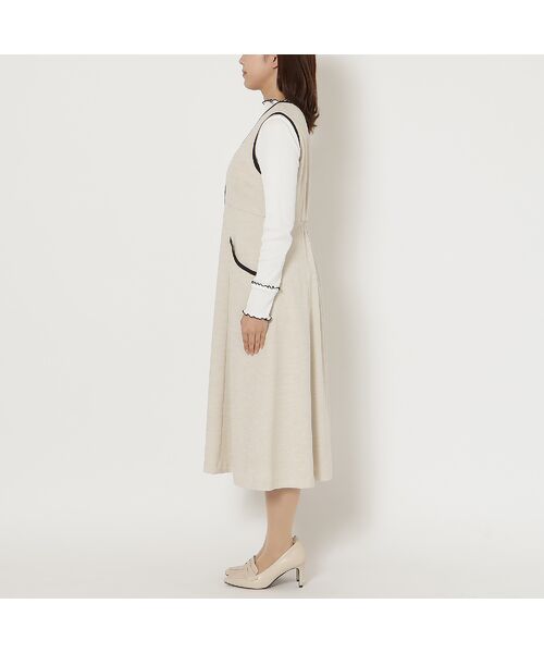 Rose Tiara / ローズティアラ ミニ丈・ひざ丈ワンピース | 【接触冷感/UVカット/防シワ】リネンライクジャンパースカート | 詳細10