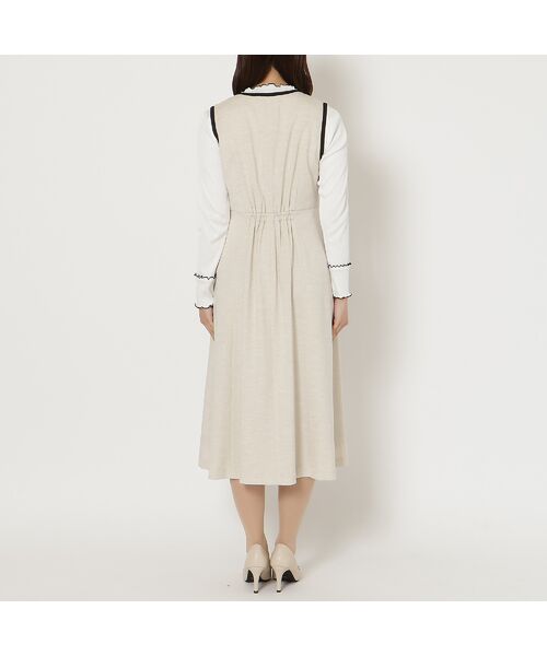 Rose Tiara / ローズティアラ ミニ丈・ひざ丈ワンピース | 【接触冷感/UVカット/防シワ】リネンライクジャンパースカート | 詳細11