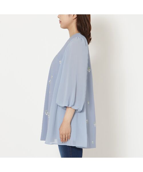 Rose Tiara / ローズティアラ シャツ・ブラウス | 小花刺繍バルーンスリーブチュニック | 詳細6