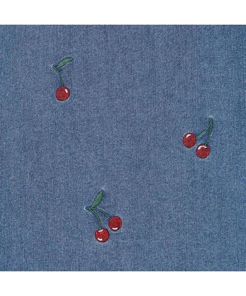 Rose Tiara / ローズティアラ チュニック | 【伸縮性◎】サクランボ刺繍デニムチュニック | 詳細17