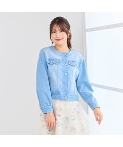 Rose Tiara / ローズティアラ Gジャン・デニムジャケット | パールスタッズGジャン