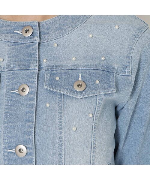 Rose Tiara / ローズティアラ Gジャン・デニムジャケット | パールスタッズGジャン | 詳細13