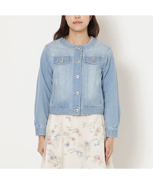 Rose Tiara / ローズティアラ Gジャン・デニムジャケット | パールスタッズGジャン | 詳細5