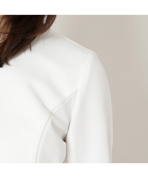 Rose Tiara / ローズティアラ ノーカラージャケット | 【リボンブローチ付】配色ノーカラージャケット | 詳細9