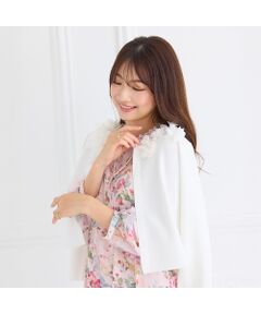 Rose Tiara / ローズティアラ ニット・セーター | オーガンジーフラワーニットカーディガン