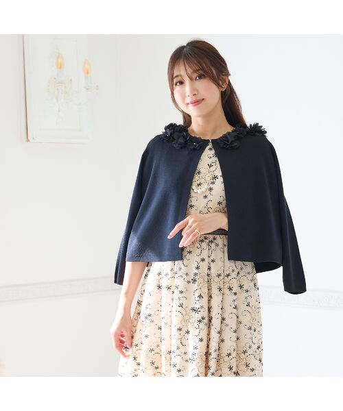 Rose Tiara / ローズティアラ ニット・セーター | オーガンジーフラワーニットカーディガン | 詳細3