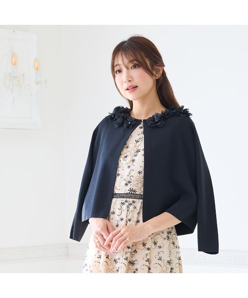 Rose Tiara / ローズティアラ ニット・セーター | オーガンジーフラワーニットカーディガン | 詳細4